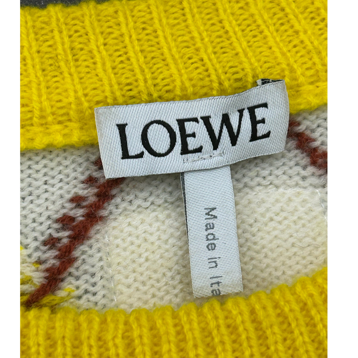 LOEWE - Argyle Wool Sweater Sz S (relaxed fit)