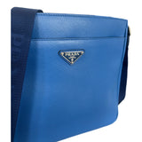 PRADA - Cobalt Blue Saffiano Leather Messenger Bag