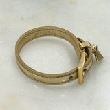 PRADA - Gold Leather Triangle Bracelet