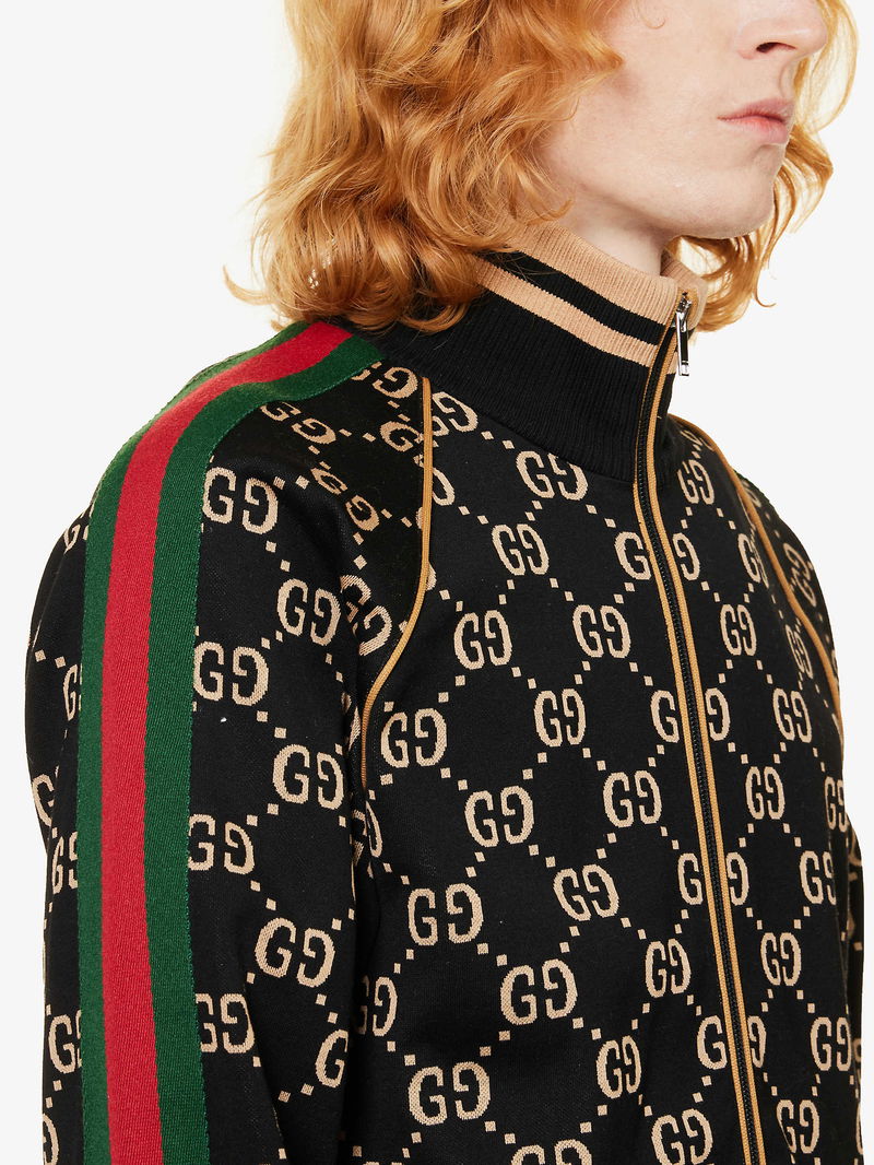 GUCCI - Monogram Side-Stripe Jacket Sz XL