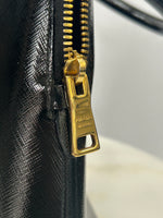 PRADA - Vernis Saffiano Dome Bag in Black