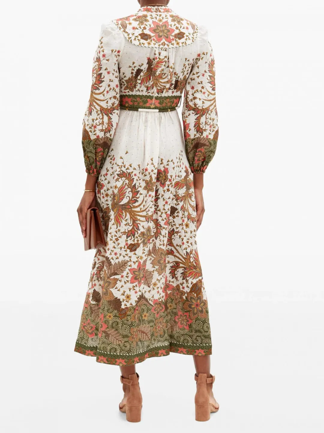 ZIMMERMANN - Empire Batik Floral Linen Dress Sz 3