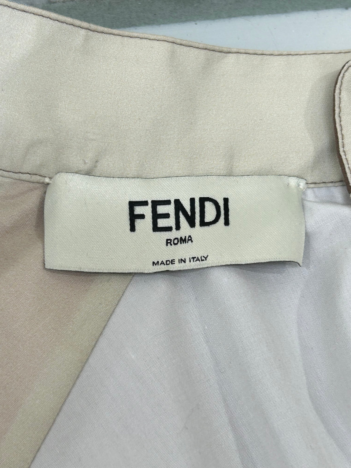 FENDI - FF Puzzle Print Cotton Shirt Dress Sz 42