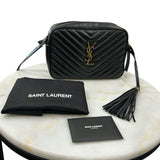 SAINT LAURENT - Lou Black Soft Quilted Leather Camera Bag