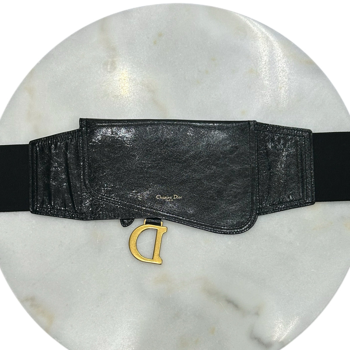 DIOR - Leather Saddle Belt Bag