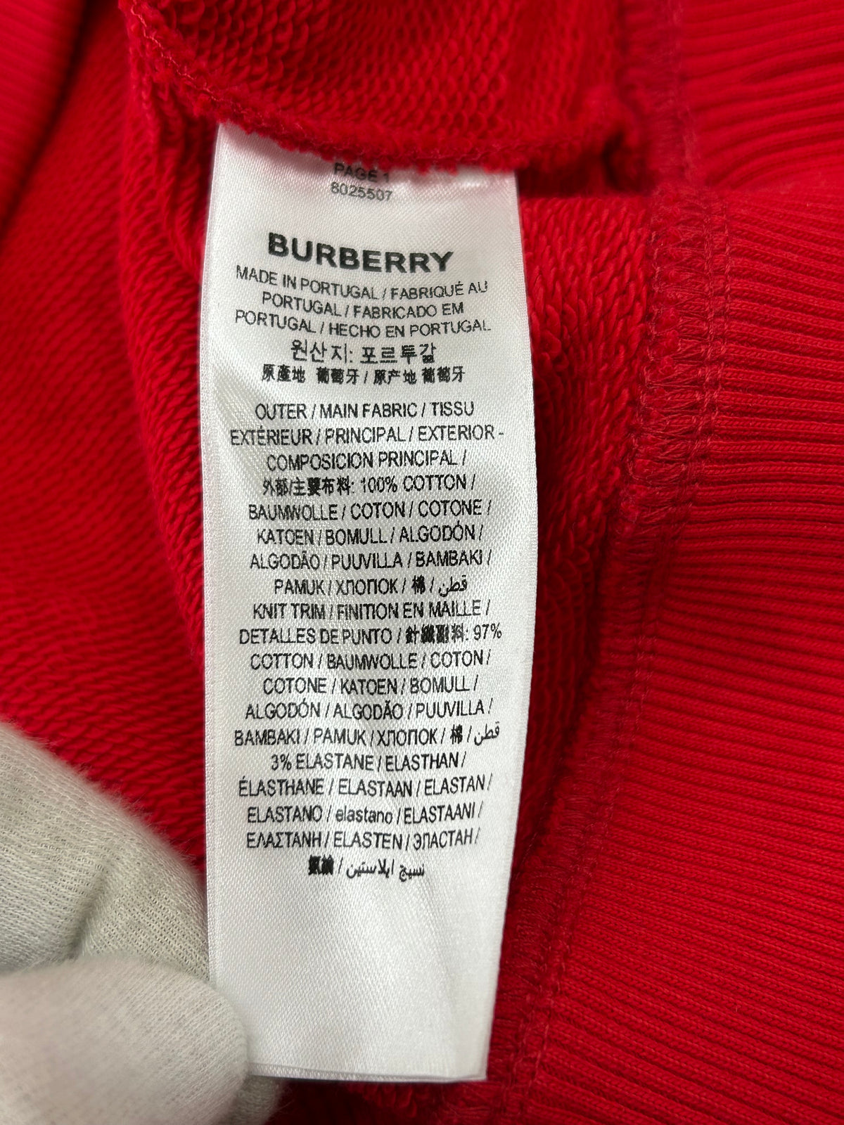 BURBERRY - TB Logo Red Jumper Sz M