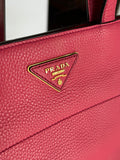 PRADA - Rose Pink Leather Vitello Daino Tote
