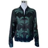 SAINT LAURENT - Silk Palm Bomber Jacket FR 42