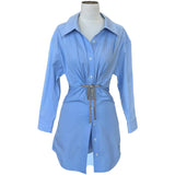 ALEXANDER WANG - Crystal Tie-Waist Shirt Dress Sz 0