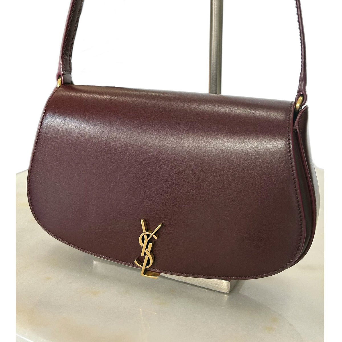 SAINT LAURENT - Mini Voltaire Shoulder Bag - Rouge Cabernet