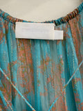 ZIMMERMANN - Blue Silk & Lurex Paisley Blouse Sz 0 / Suit 8-10