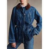 SEZANE - Edgard Denim Blue Coat AUS 12-14
