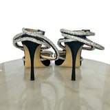 MACH & MACH - Double Bow Embellished Black Satin Pumps 41.5