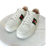GUCCI - Ace Platform Sneaker with Bee Embroidery Sz 37.5