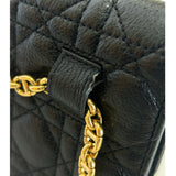 DIOR - Caro Pouch Chain Bag - Black Cannage Leather