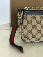 GUCCI - GG Canvas Wristlet Pochette Bag
