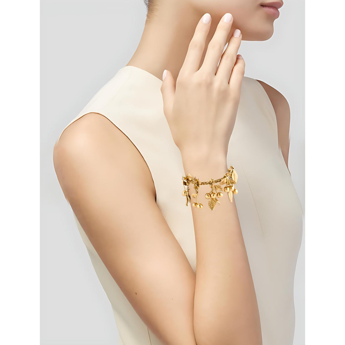 SAINT LAURENT - Leaves Charm Bracelet