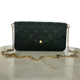 LOUIS VUITTON - Pochette Félicie Black Monogram Empreinte Leather