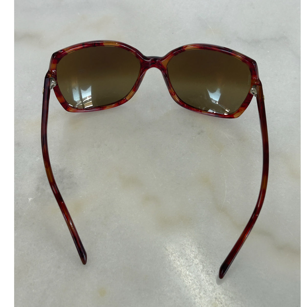 CHANEL - Red Tortoiseshell Sunglasses