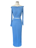 SCANLAN THEODORE - Rib-Knit Off-Shoulder Top & Skirt