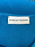 SCANLAN THEODORE - Ocean Blue Crepe Knit Dress Sz M
