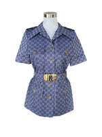 GUCCI - GG Monogram-Jacquard Cotton Jacket Sz 40