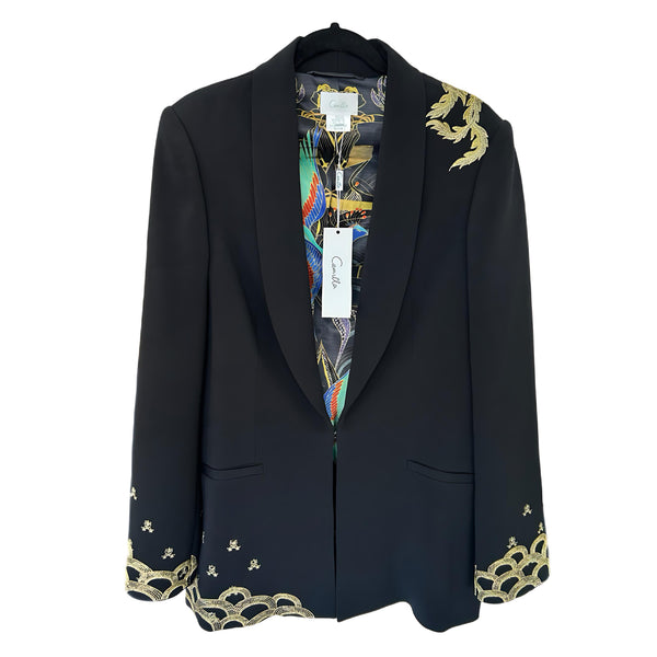 CAMILLA - ‘Wise Wings’ Tailored Mid Length Jacket Sz L
