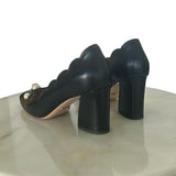 GUCCI - Pearl & Scalloped Edge Block Heels Sz 37.5 EU