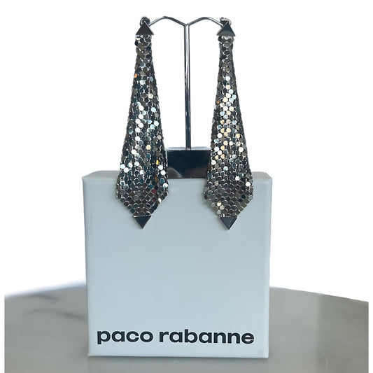 RABANNE - Silver Chainmail Earrings