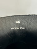 MOSCHINO - Milano Black Leather Boots Sz 40