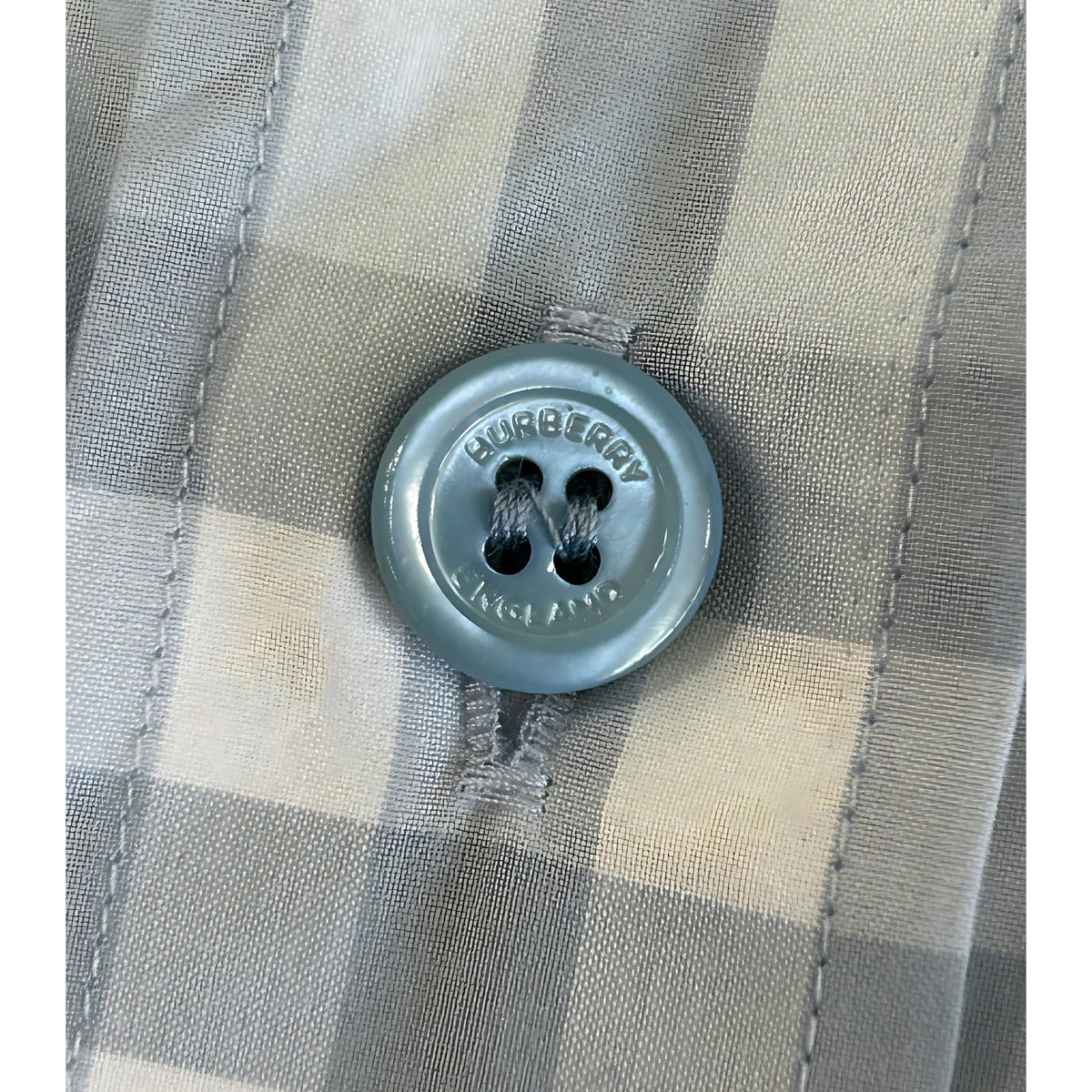 BURBERRY - Caxton Dusty Blue Check Shirt Sz Men’s L
