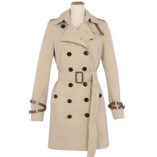BURBERRY - Classic Beige A-Line Trench Coat Sz 36