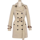 BURBERRY - Classic Beige A-Line Trench Coat Sz 36