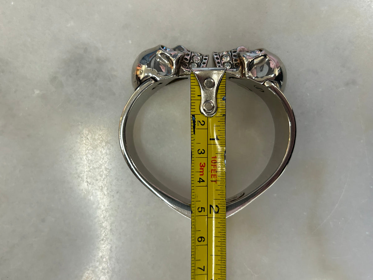 Alexander McQueen - Twin Crystal Skull Cuff Bracelet