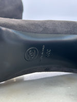 CHANEL - Suede CC Block Heels / Pumps Sz 40C