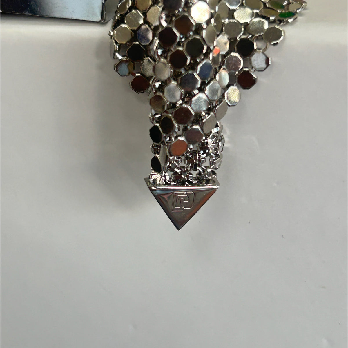 RABANNE - Silver Chainmail Earrings