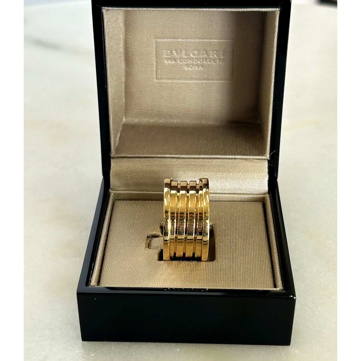 BVLGARI - 18K Yellow Gold B.Zero1, 5-Band Ring