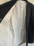 RIKA STUDIOS - Black Felt Wool Blazer Sz L