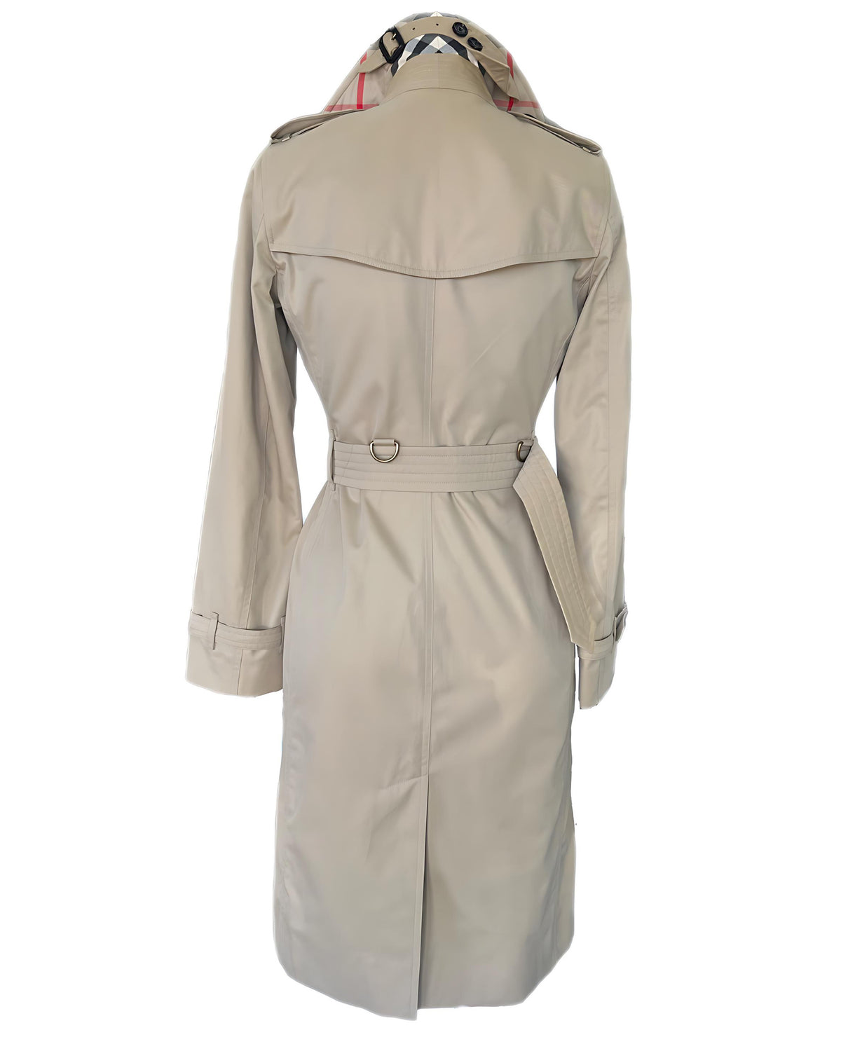 BURBERRY - Mid-length Kensington Heritage Trench Coat in Honey Sz IT 36