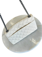 CHANEL - City Rock Leather Cream Flap Bag
