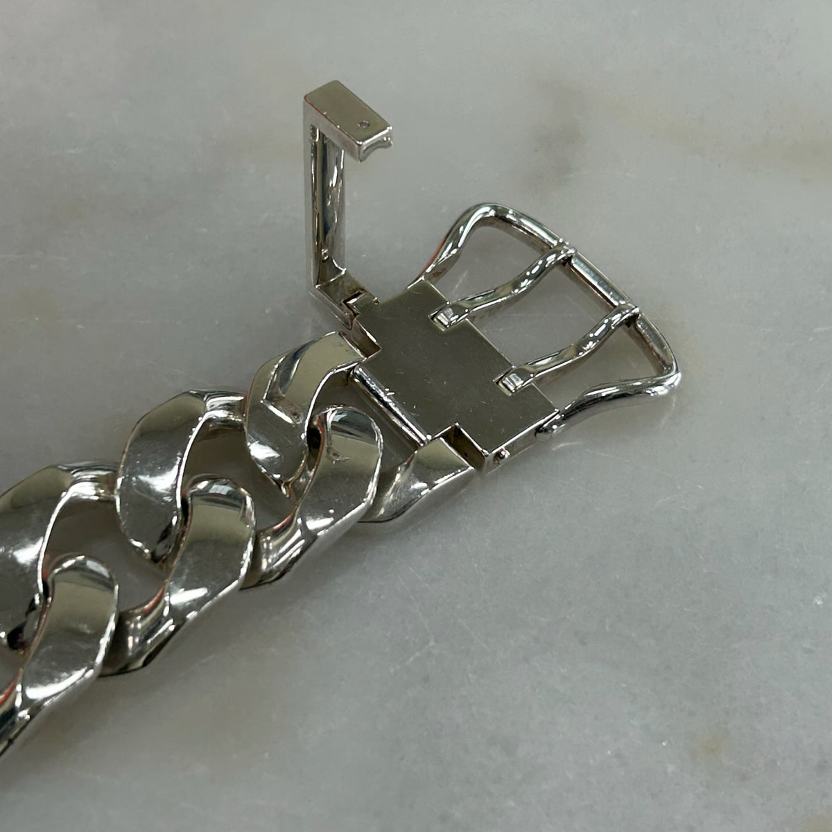 HERMES - Boucle Sellier AG 925 Silver Chain Bracelet