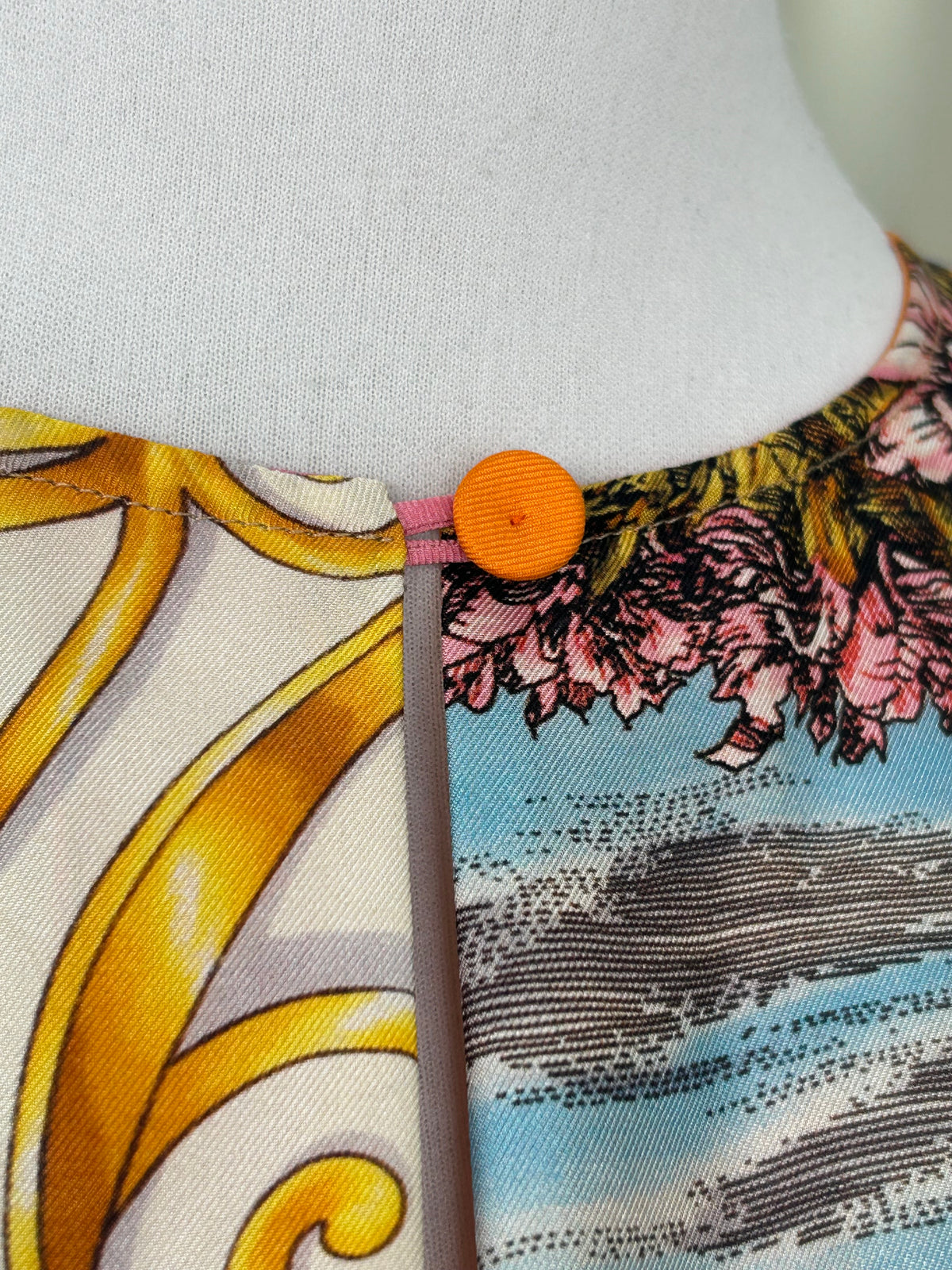 MOSCHINO - Silk Twill Foulard Print Dress Sz 44
