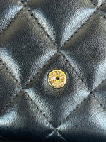 CHANEL - Classic Flap Long Quilted Black Wallet