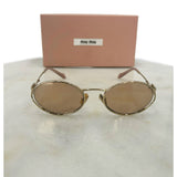 MIU MIU - Oval Frame Logo Sunglasses