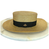 GUCCI - Bee Embellished Lamé Straw Hat
