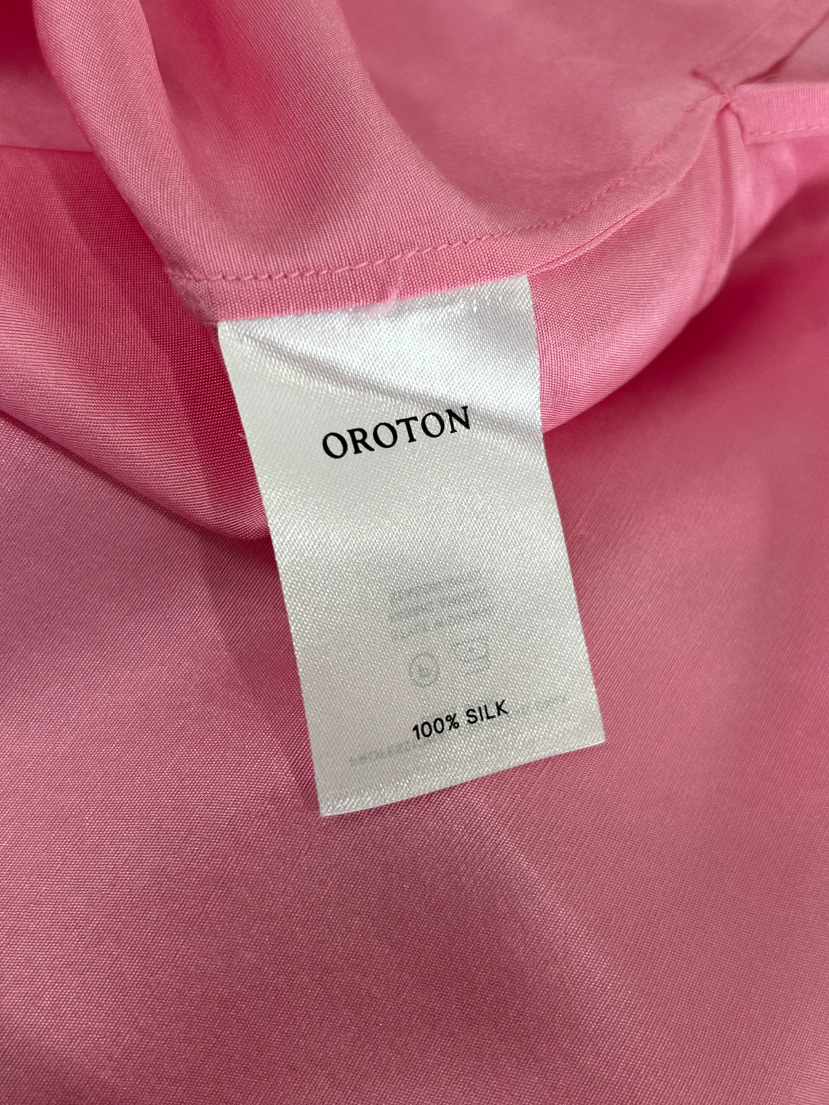OROTON - Candy Pink Silk Dress Sz 14 (Suit 10-14)