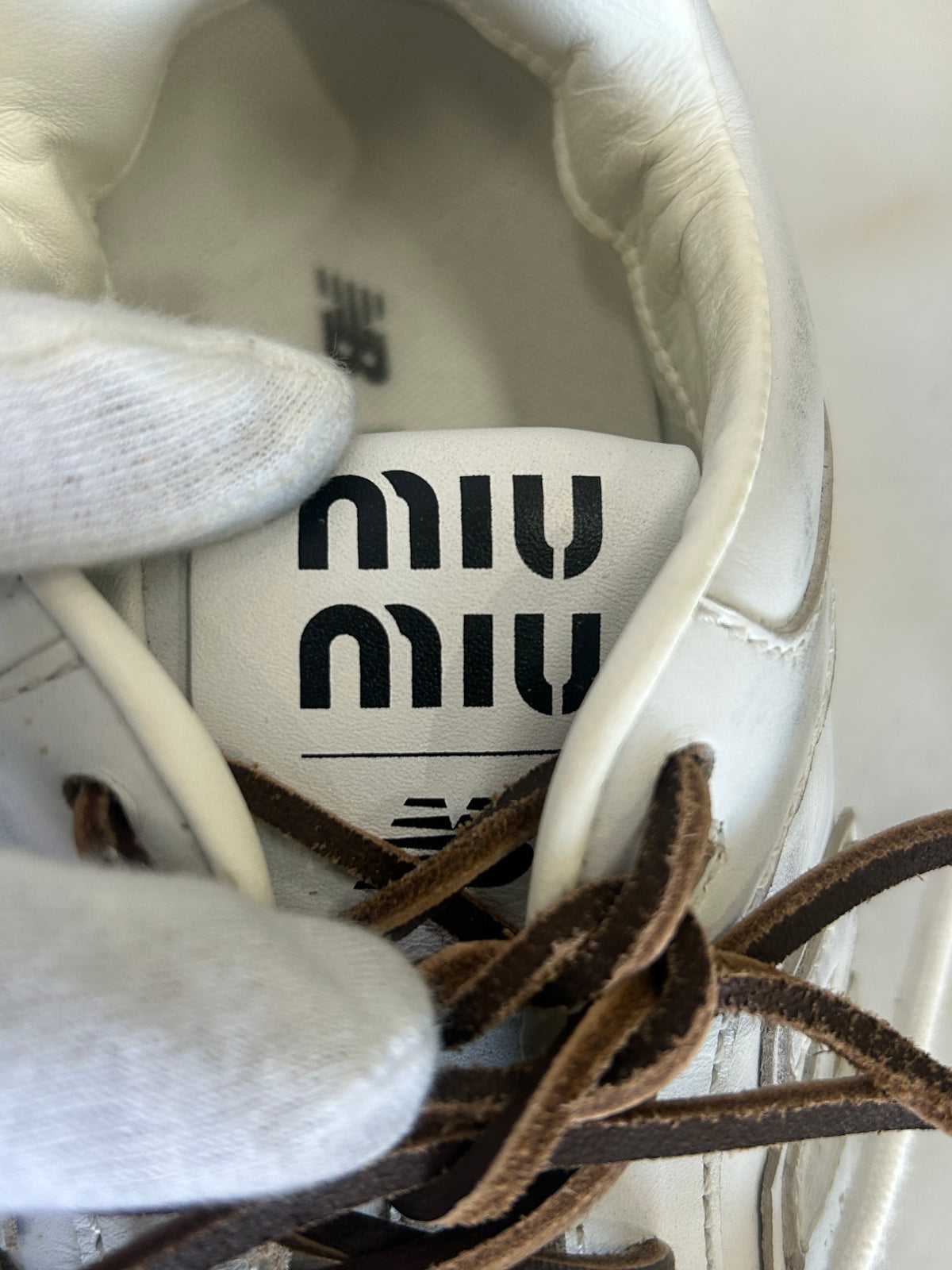 MIU MIU X New Balance - 530 SL Leather Sneakers Sz 38.5
