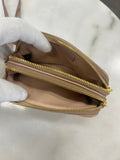 MIU MIU - Pink Leather Studded Double Zip pouch