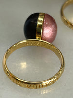 LOUIS VUITTON - Crystal & Wood Sphere Rings