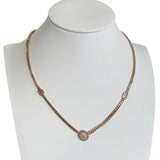GUCCI - Double G Crystal Flower Rose-gold Tone Necklace